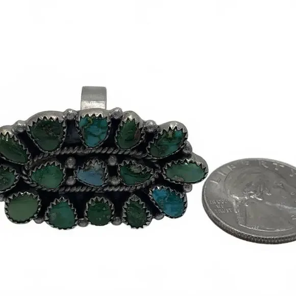 Sonoran Gold Turquoise Ring in Adjustable Sterling Silver Band - Picture 6 of 8